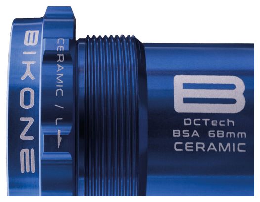 Boîtier de Pédalier Bikone DCTech BSA Road Ceramic pour Shimano (Route) Bleu Édition UAE Team Emirates