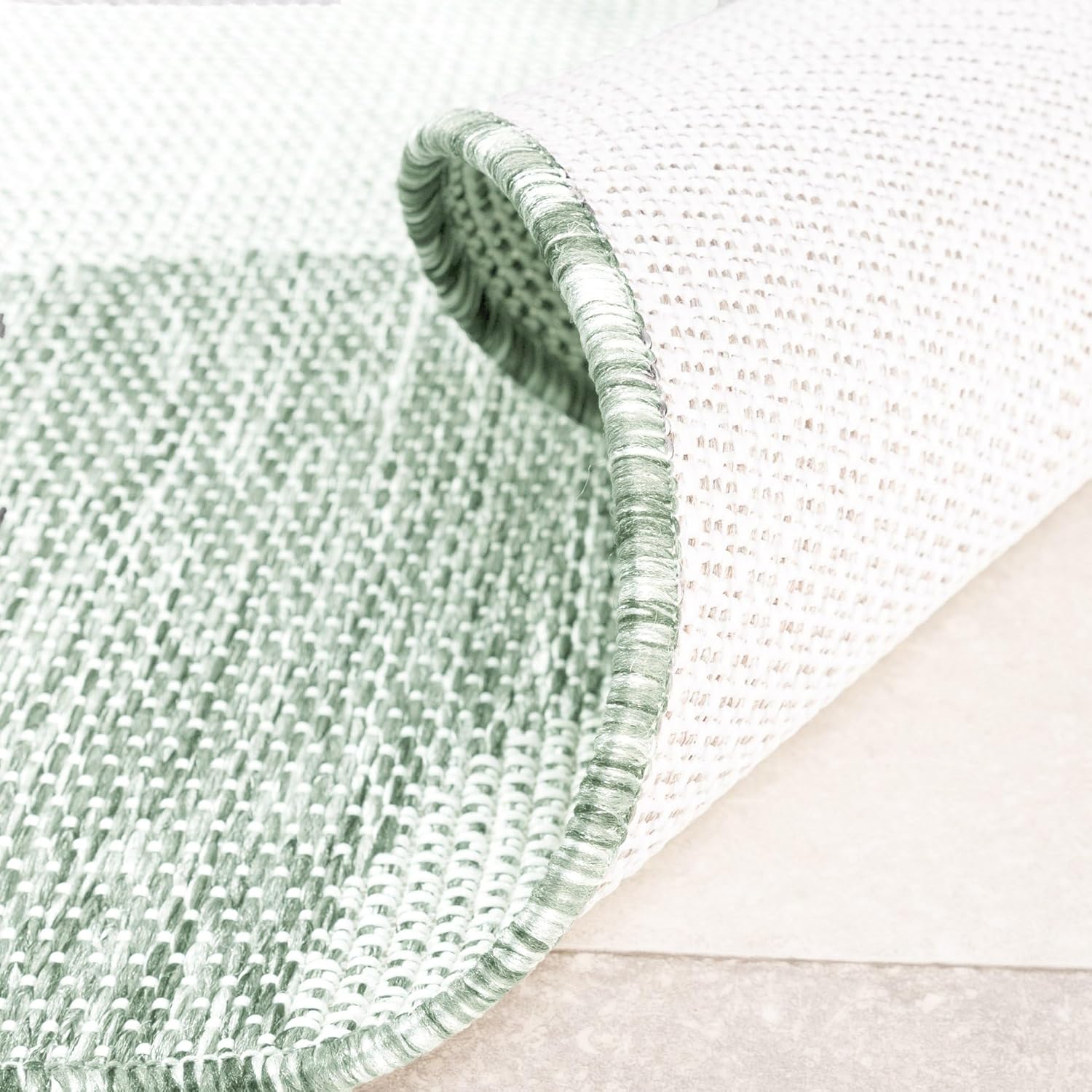 FRAAI | Home & Living In- & Outdoor Teppich - Summer Swirl Grün - Wetterfest - Polypropylen - Flachgewebe - Balkon, Garten/Terrasse, Wintergarten - Terrasse - Rug