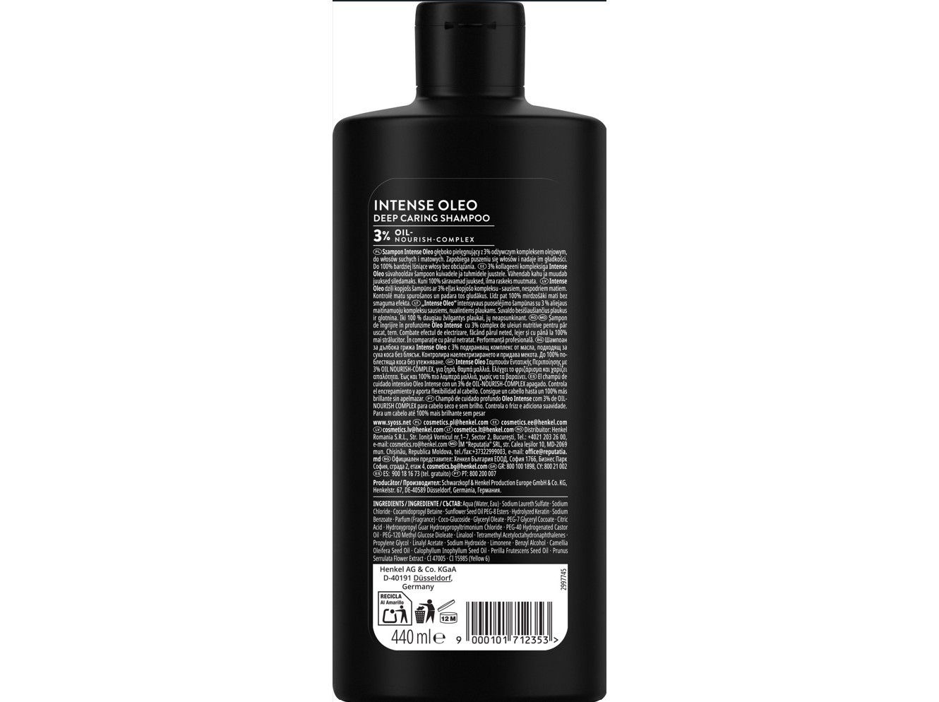 CHAMPÔ SYOSS OLEO INTENSE 440ML