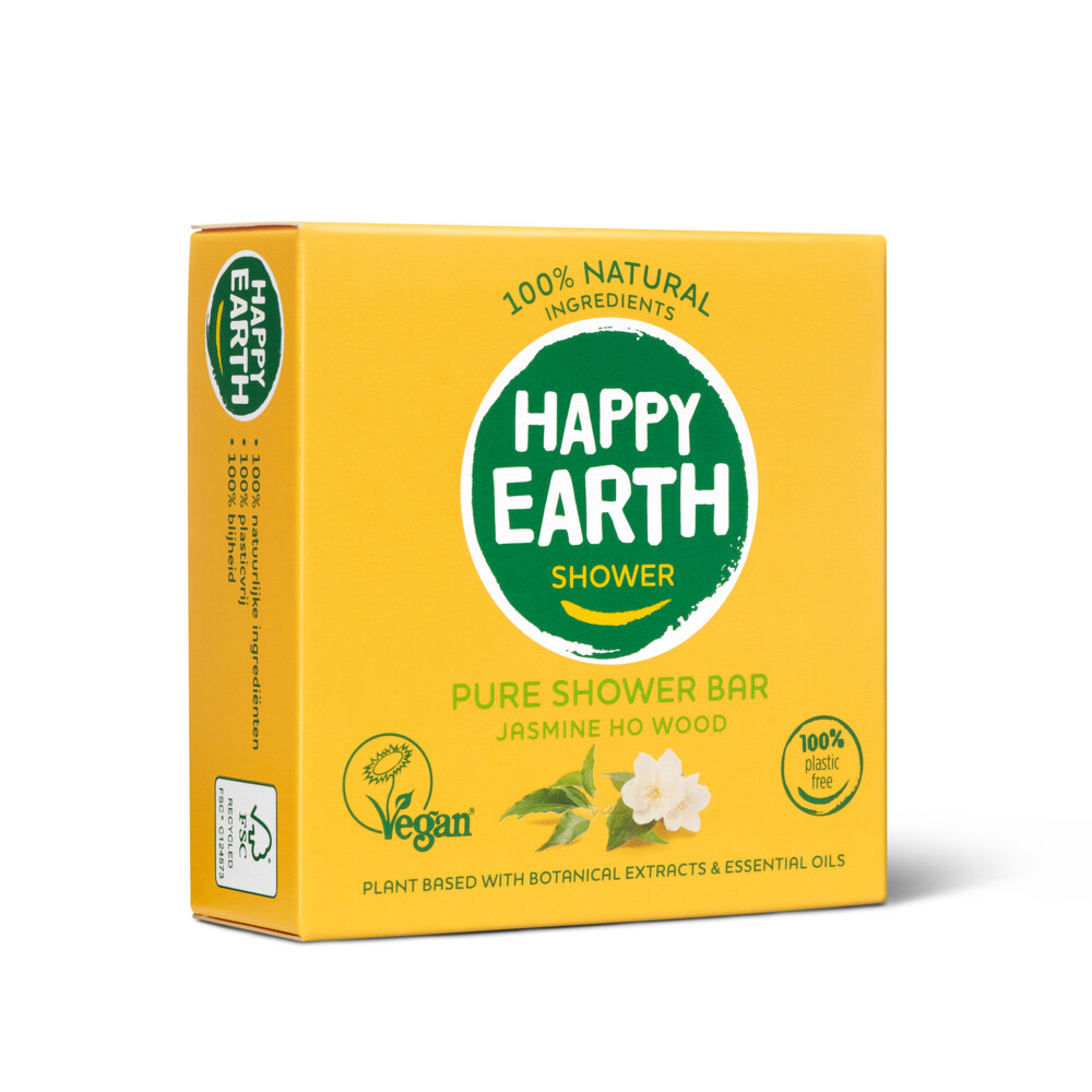 Happy Earth 100% Natuurlijke Shower Bar Jasmine Ho Wood90 gr