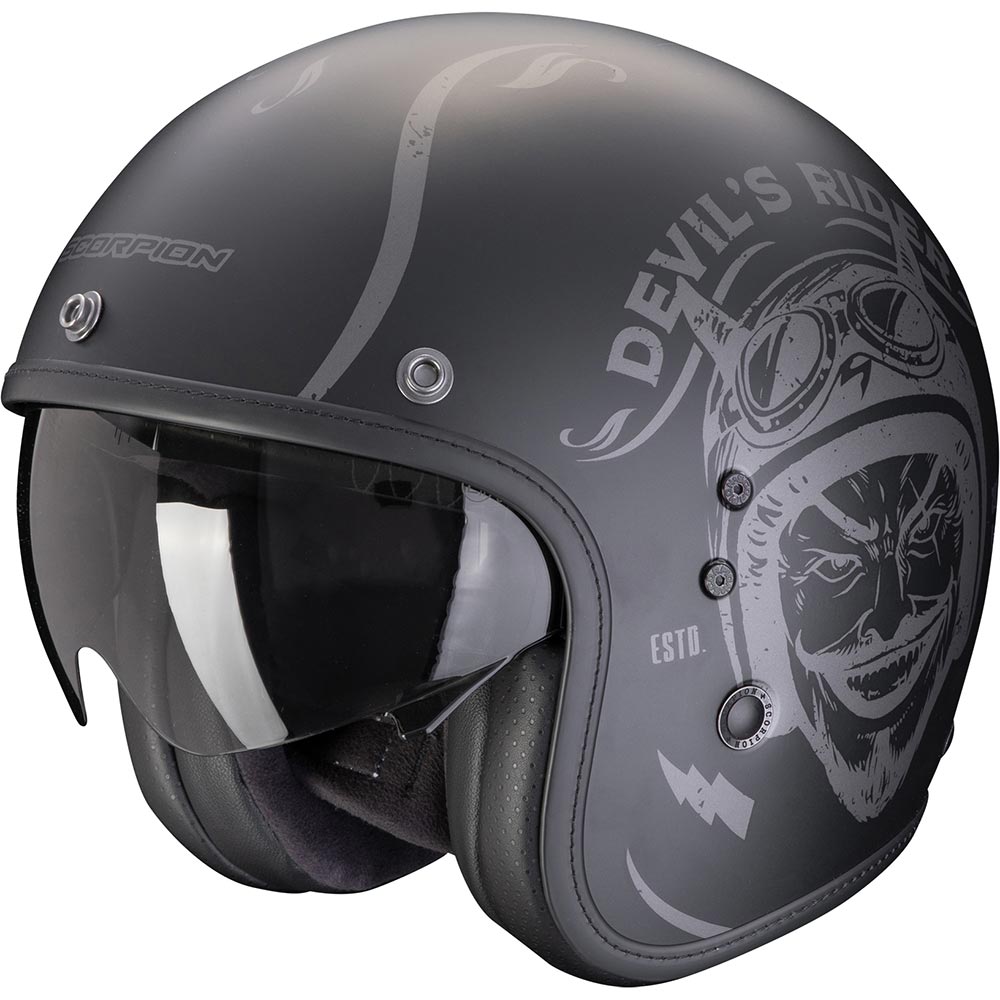 Scorpion - Casque Belfast Evo Romeo Noir Mat / Argent