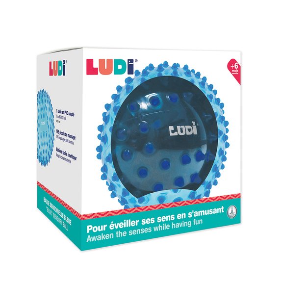 Balle sensorielle bleue