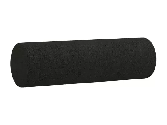 Ensemble de canapés 2 pcs avec coussins noir tissu