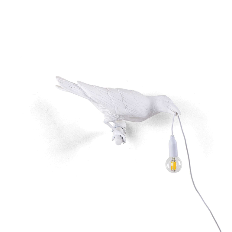 Seletti Bird Looking wandlamp rechts buiten wit