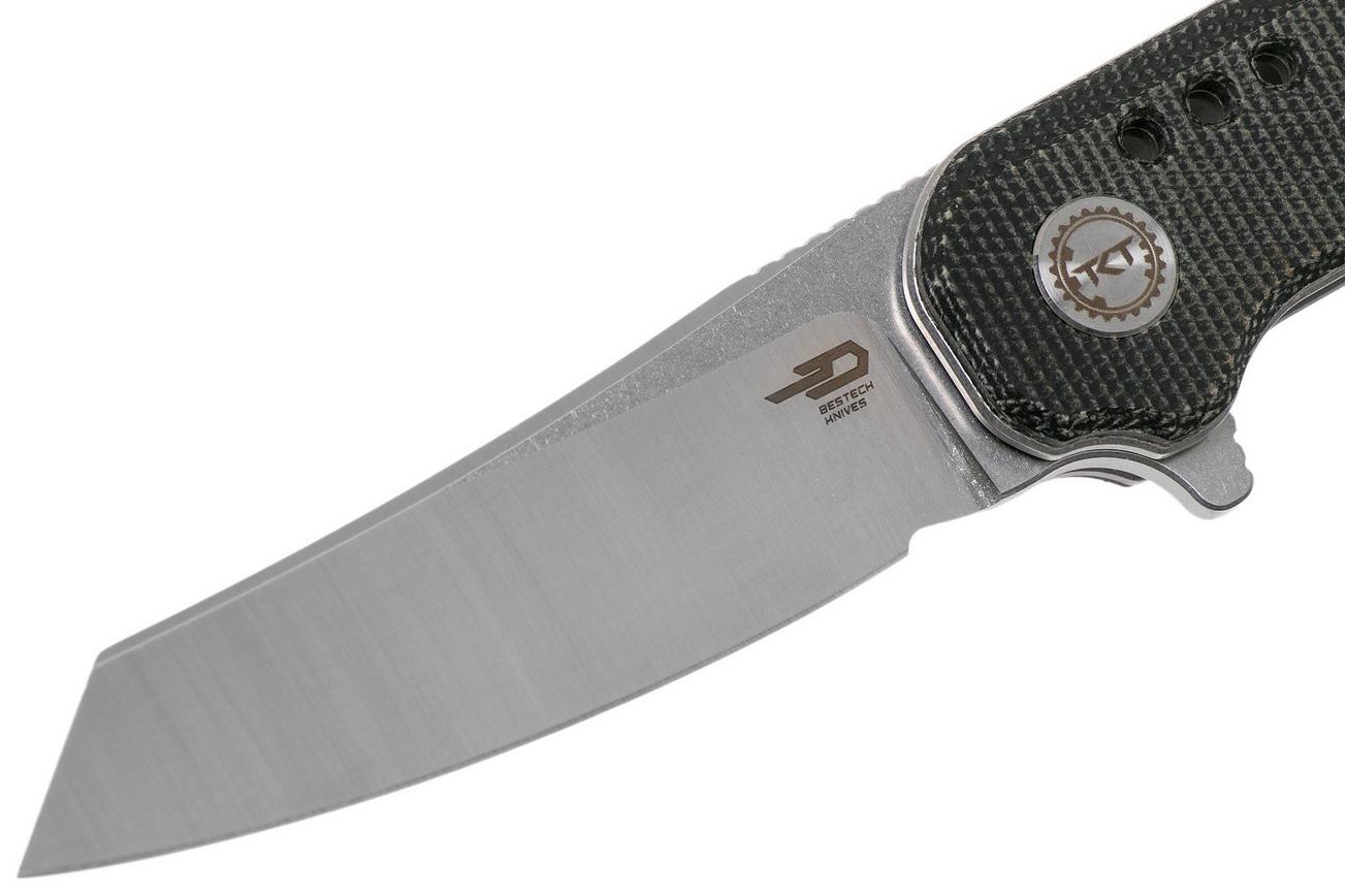 Bestech Syntax BG40D Black Micarta, Two Tone Satin zakmes, Todd Knife & Tool design