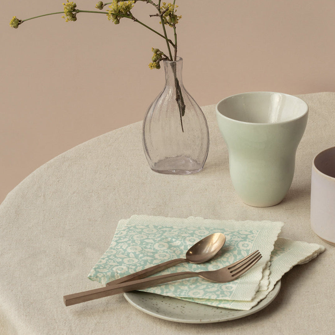 Maileg servetten bloemen - mint - 20st