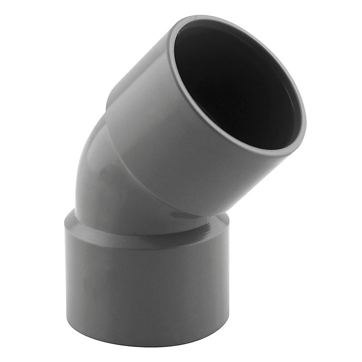 Coude pvc femelle femelle Interplast 45° ø32 mm