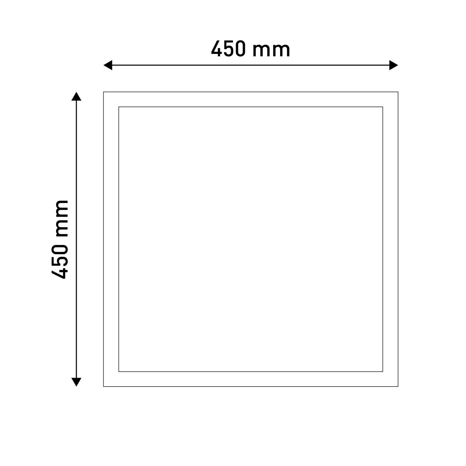 LED-Panel-Deckenleuchte NICO L - weiß - 45 cm - dimmbar