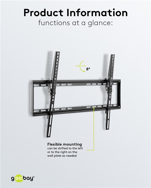 Basic TILT (L) TV Wandhalterung VESA Fernseher Halterung 37