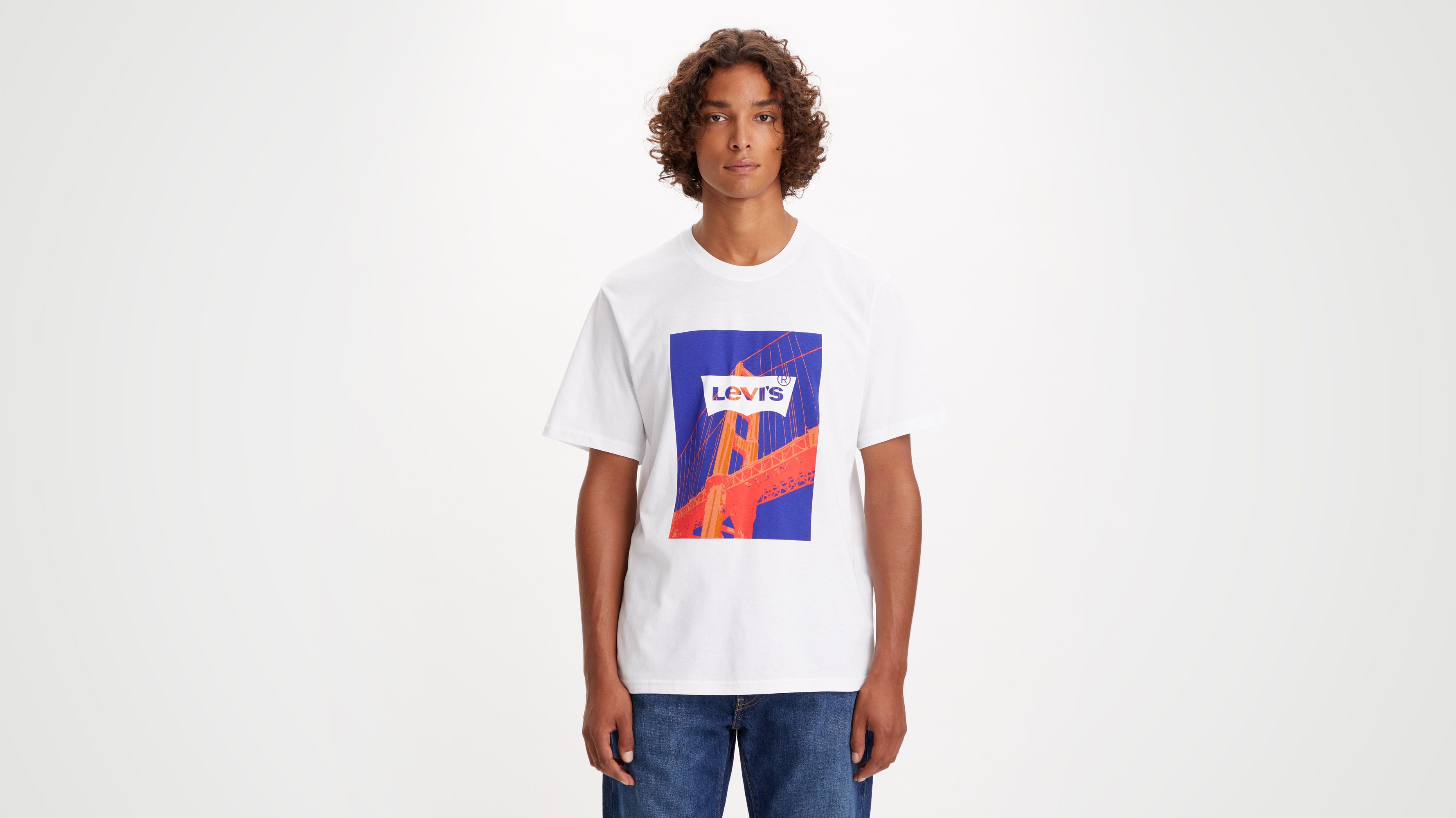 T-shirt Relaxed - Batwing Golden Gate White+ - Blanc