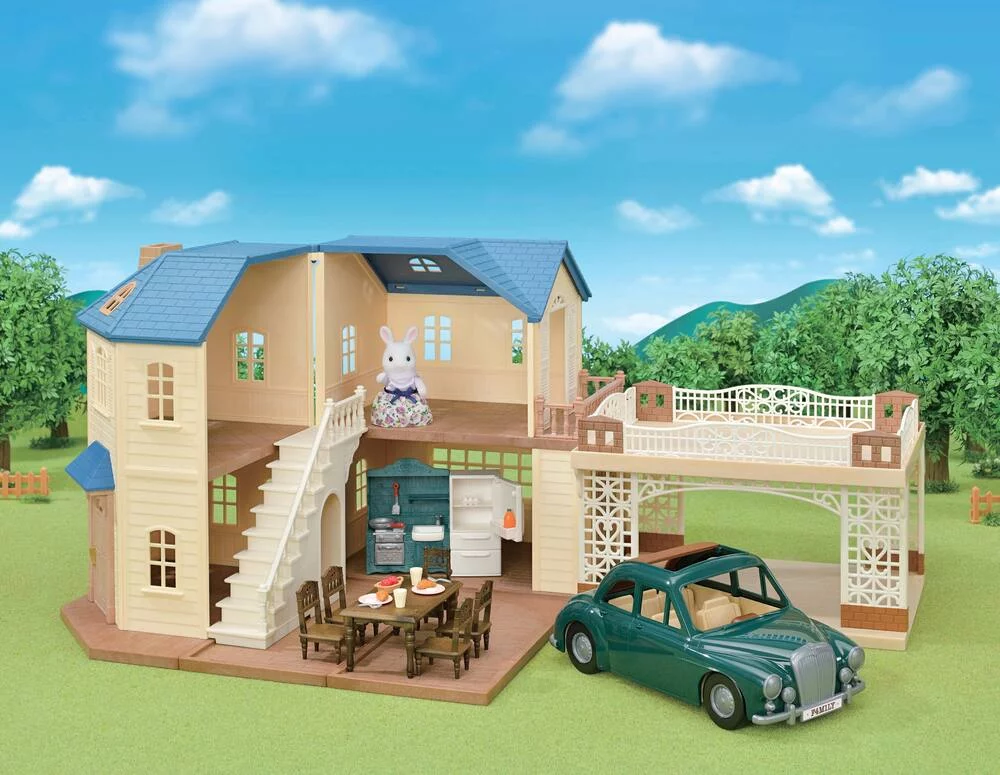 LA GRANDE MAISON ET SON ABRI VOITURE - SYLVANIAN MAISONS