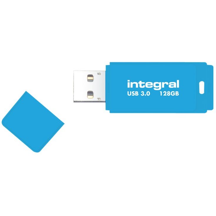 Integral clé USB Néon 128 Go Usb 2.0 (Usb-A) Bleu