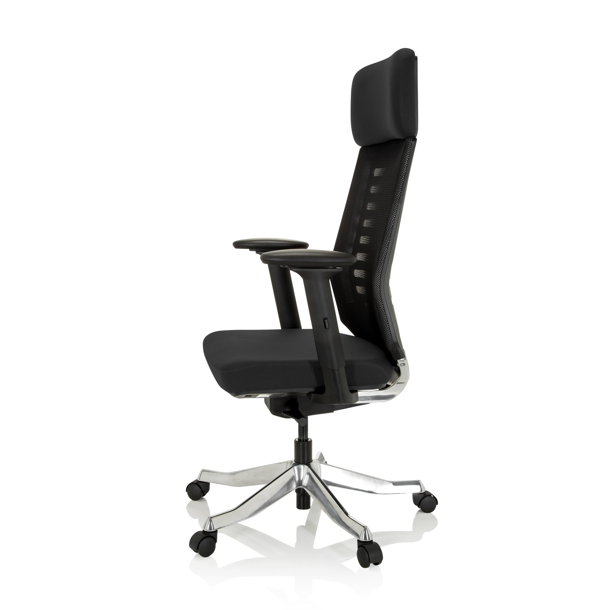 Profi Bürostuhl ASGON Stoff/Netzstoff mit Armlehnen hjh OFFICE