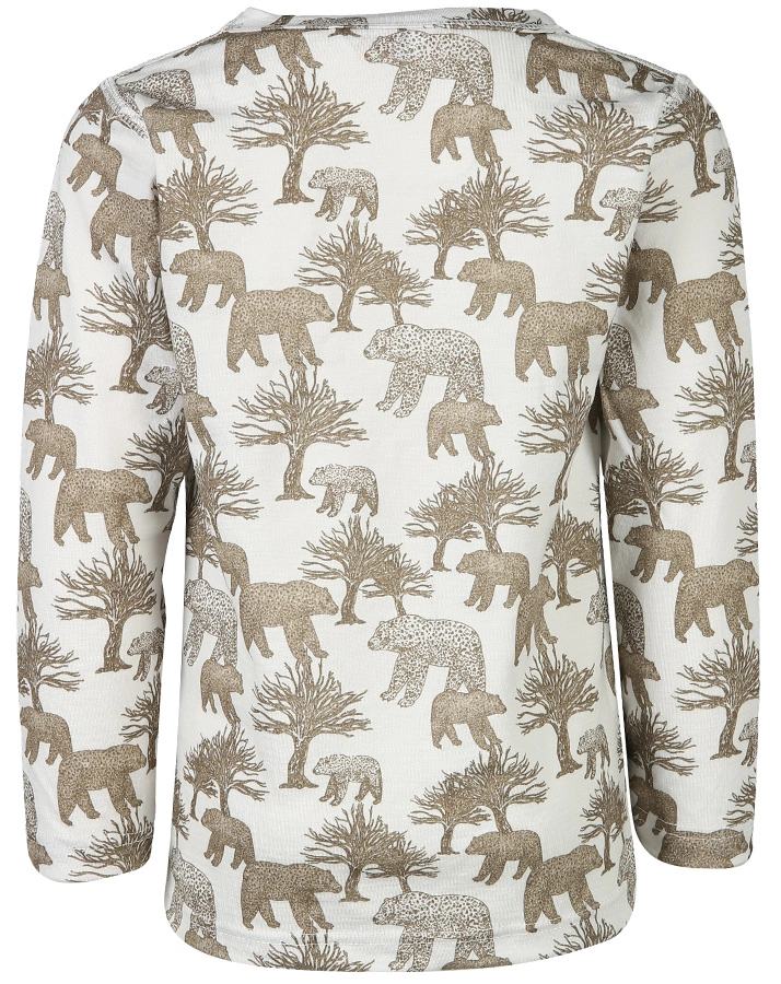 Langarmshirt 4042 LEOBEAR AOP in sand