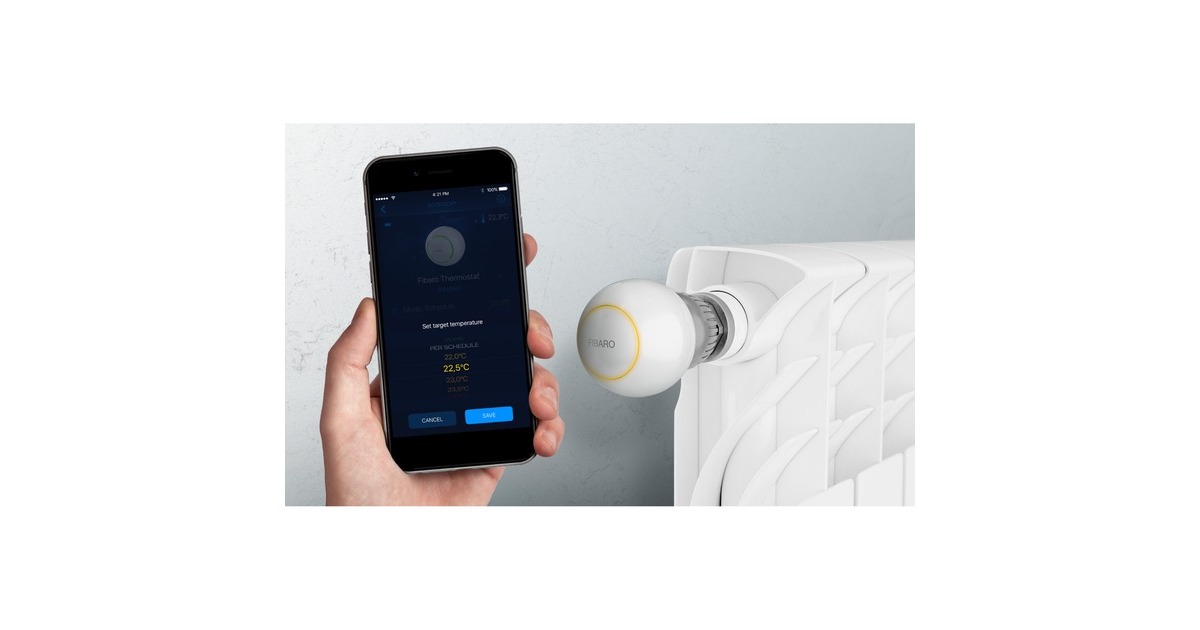FibaroHeat Controller verwarmingsthermostaat  (Wit, Z-Wave)