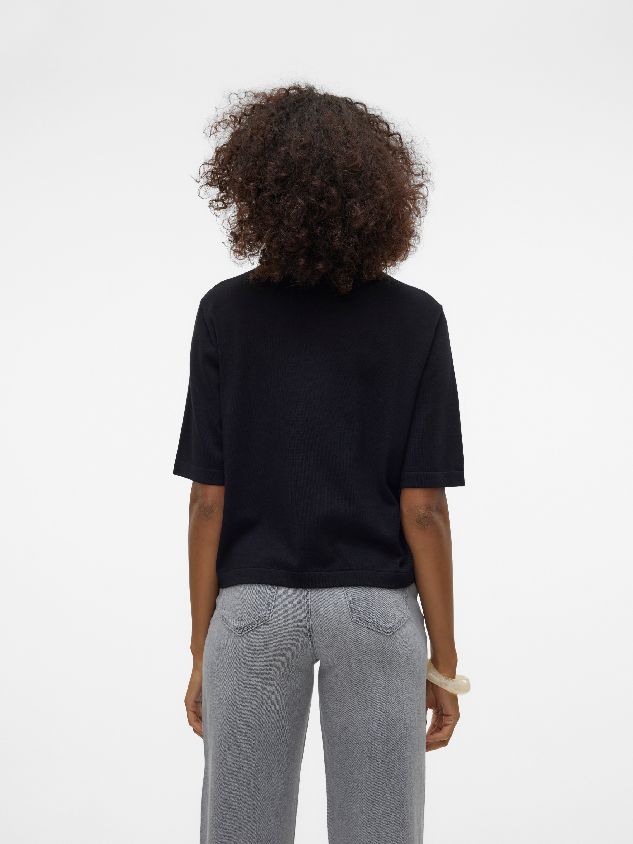Vero Moda Kurzarmpullover »VMSILJE 2/4 O-NCK OVERSIZE PULL GA NOOS«