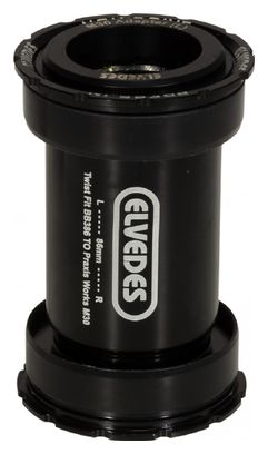 Boitier de Pédalier Elvedes Twist Fit BB386 pour Praxis Noir