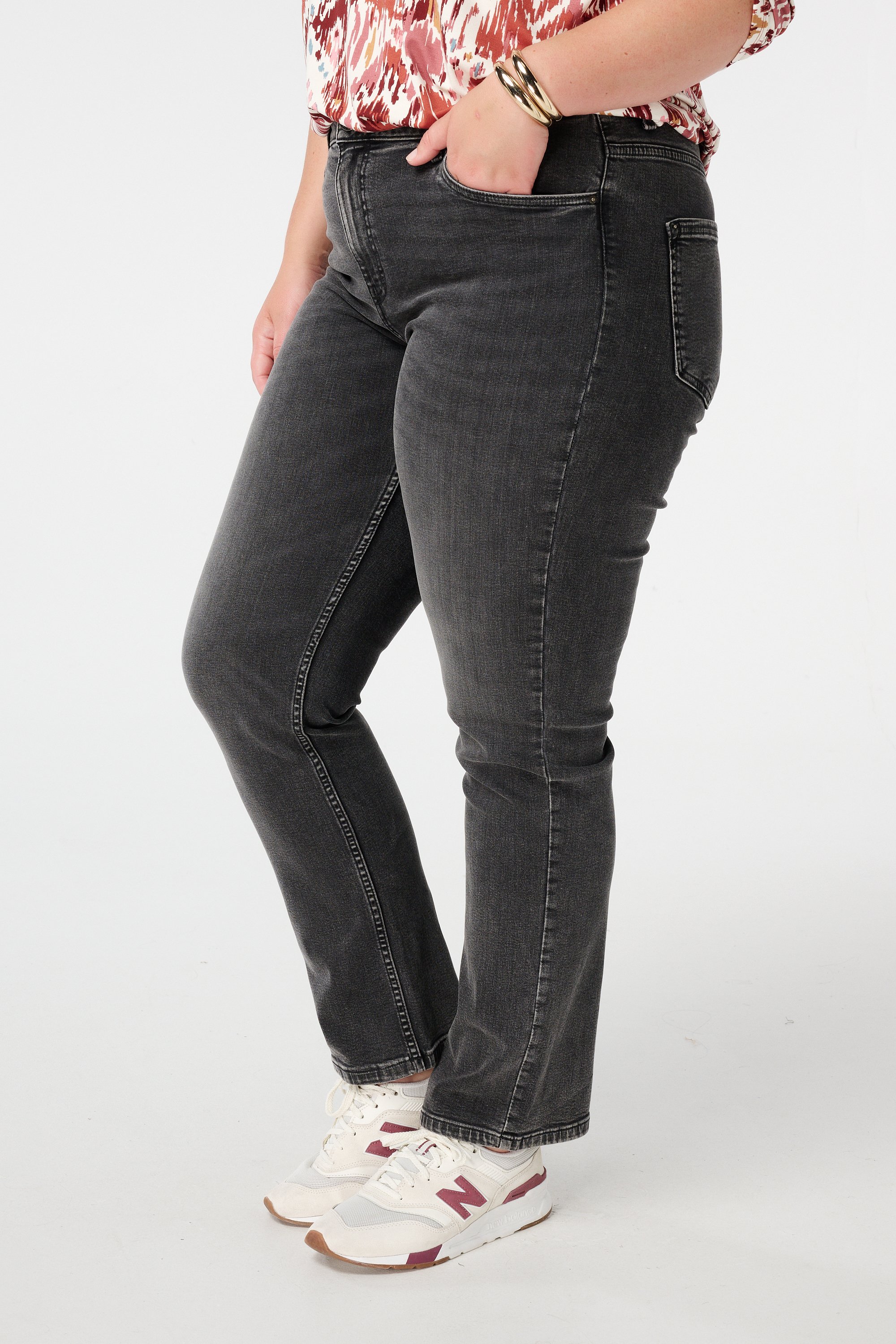 Straight leg jeans LILY Grijs