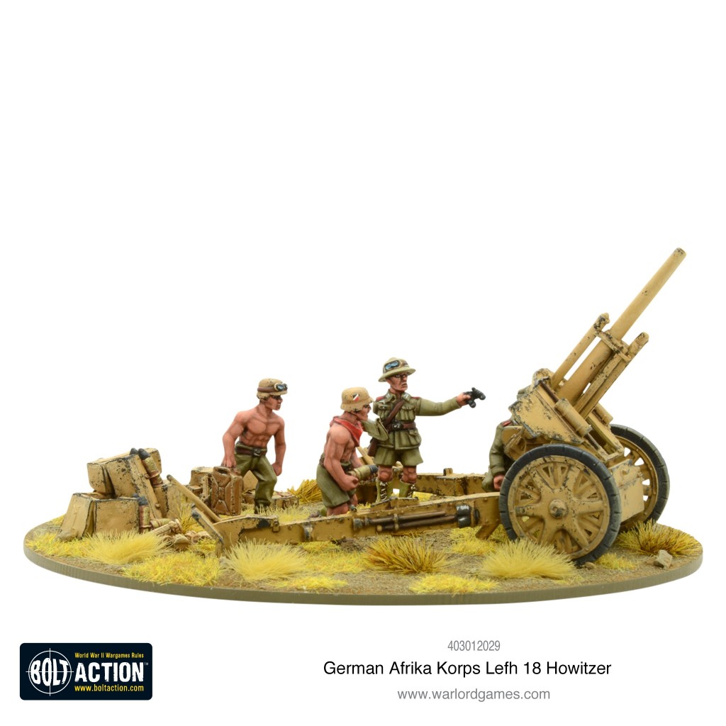 Bolt Action - German - Afrika Korps LeFH 18 10.5cm Medium Artillery