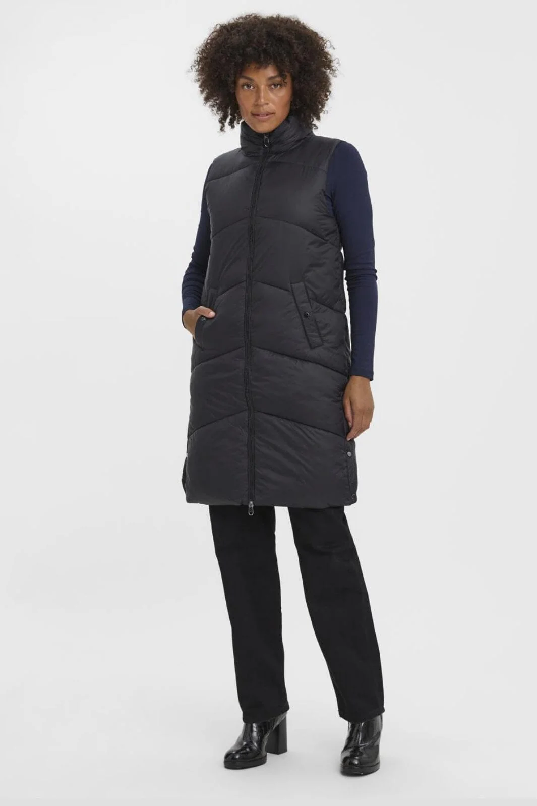 Vero Moda Vmuppsala 3-4 Waistcoat 4016354 black