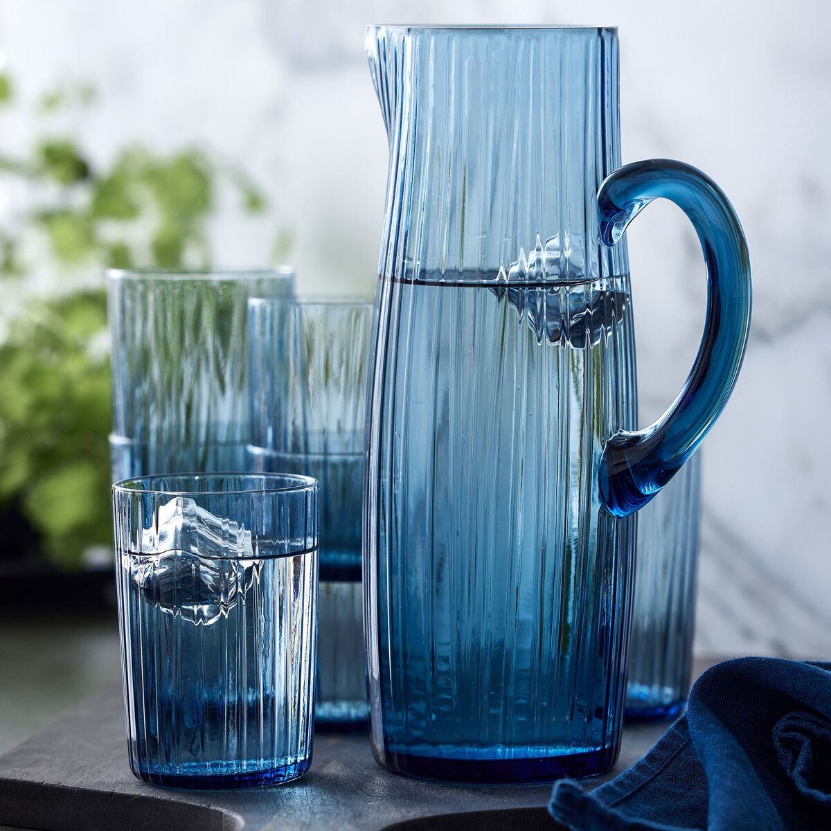 Kusintha vannglass 28 cl 4-pakning, blå