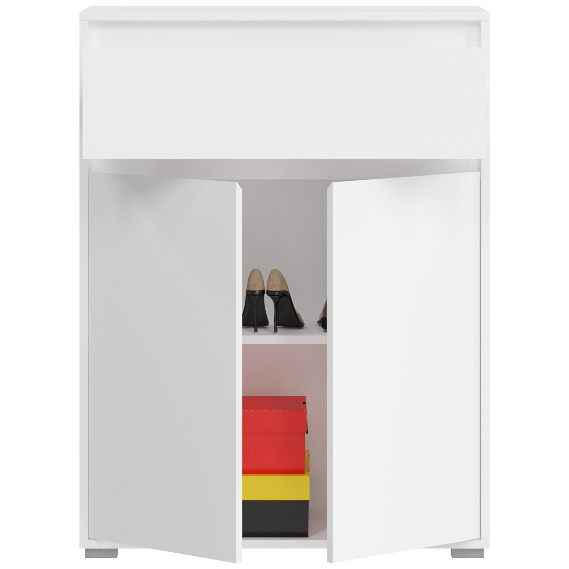 Schuhschrank TORINO - weiß - für 6 Schuhpaare