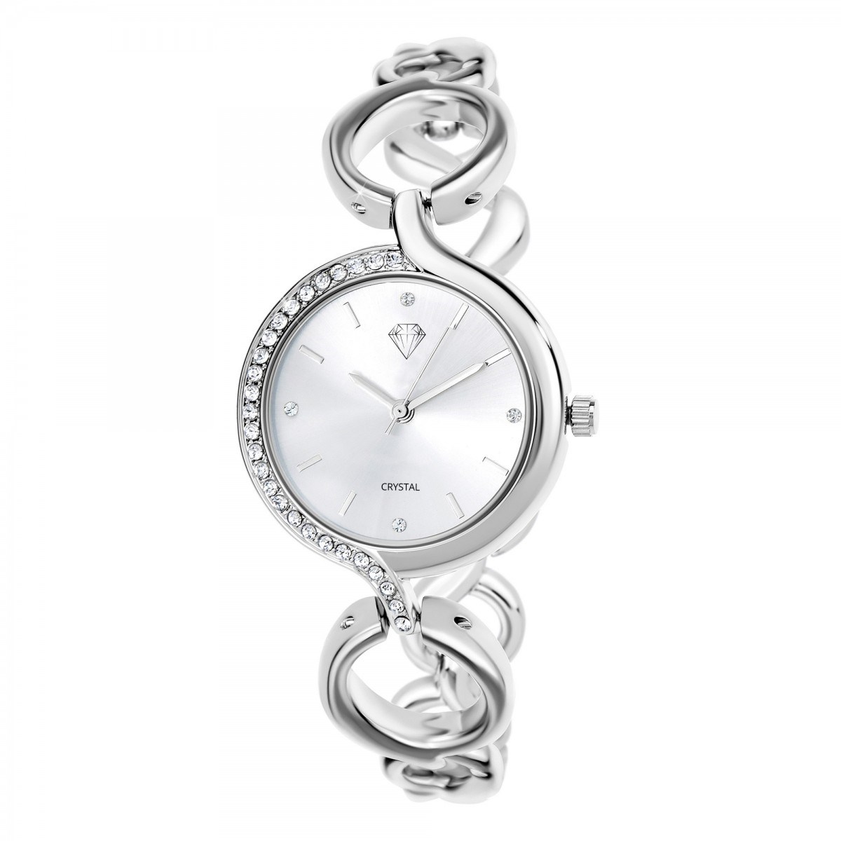 Montre Maeva argentée SC Crystal ornée de Cristaux scintillants