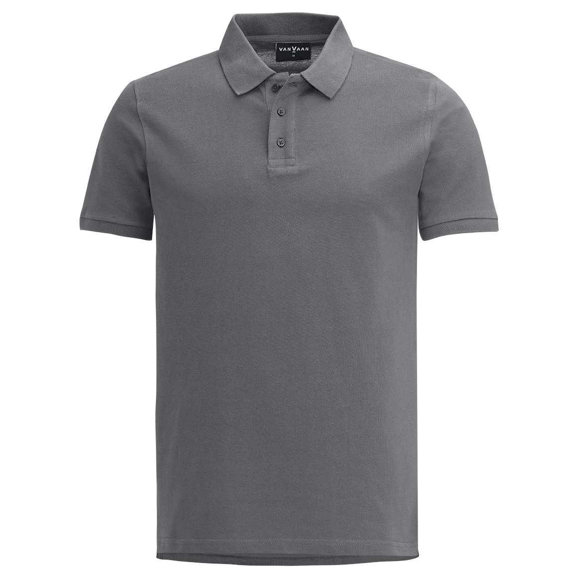 VanVaan Herren Poloshirt in Piqué-Qualität dunkelgrau