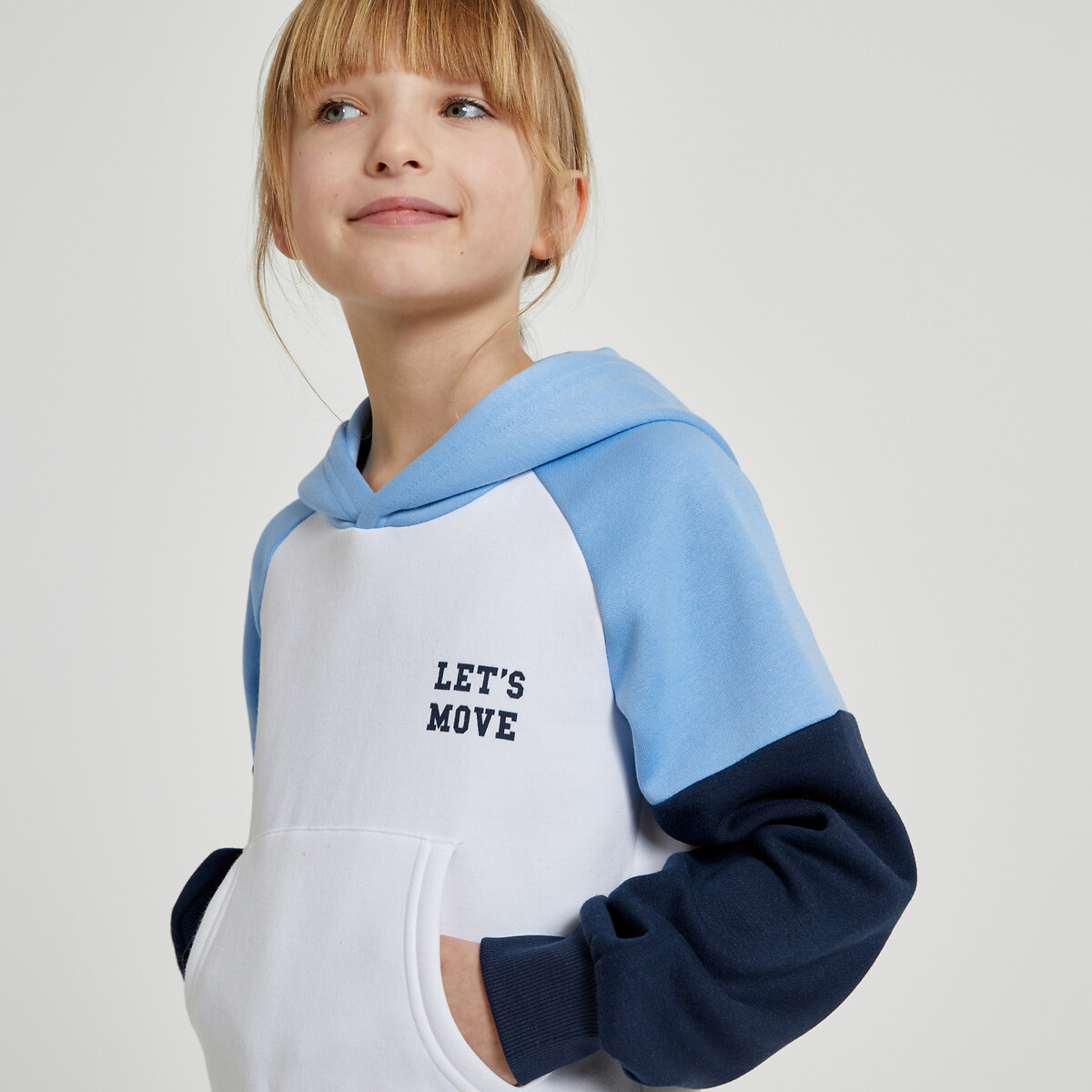 COLEÇÕES LA REDOUTE<br>Conjunto de moletom com capuz e calça de moletom mesclados