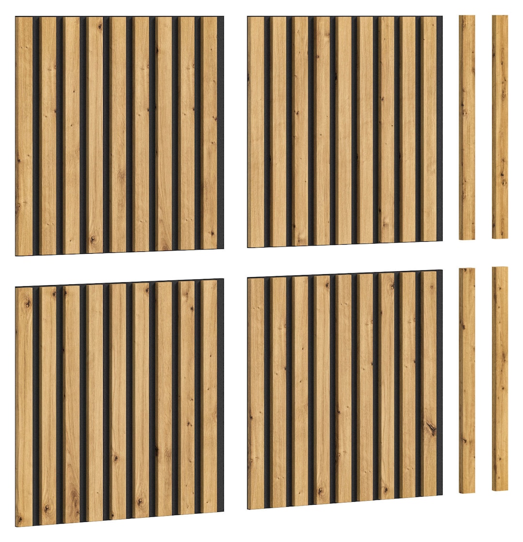 Dekopaneel 4er-Set 40 x 40 cm Artisan-Dekor