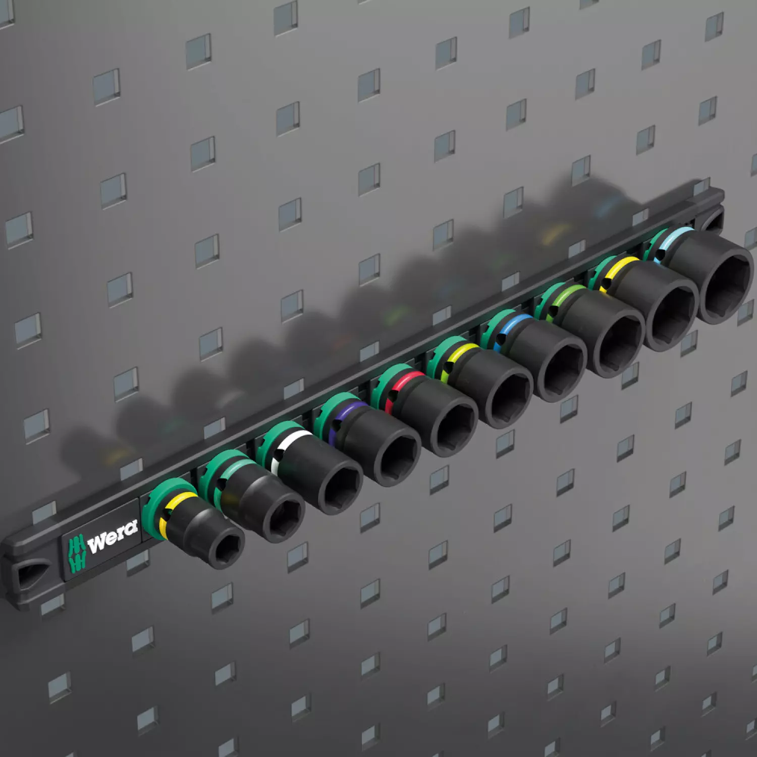 Wera 05005451001 11-delig 9607 Dop-magneetstrip B Impaktor 1 doppenset incl. houder