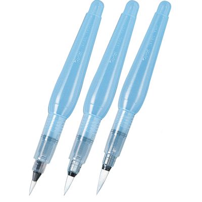 Pentel Arts - Set 3 pinceaux à réservoir d'eau - Calligraphie