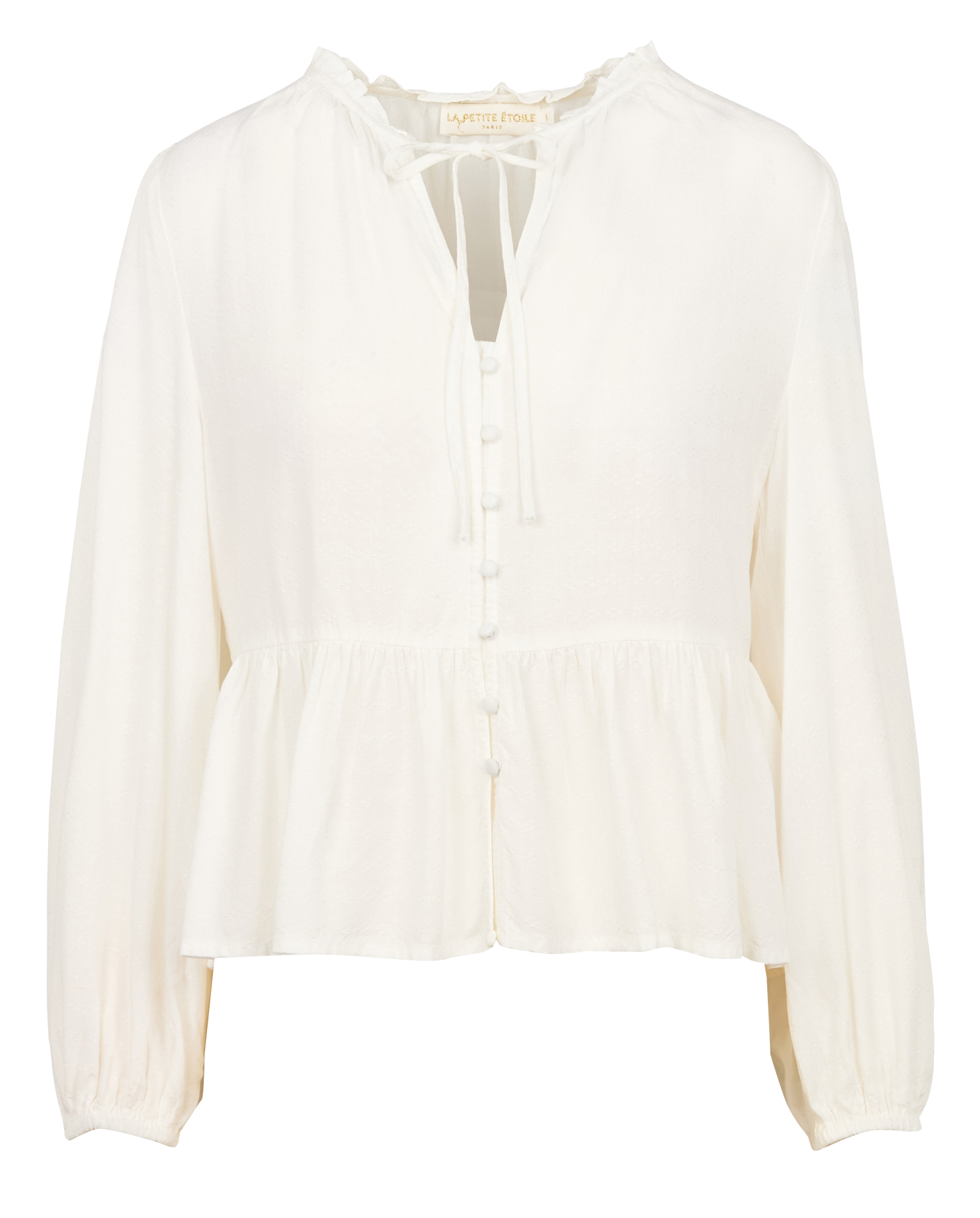 BETH - Top droit col V | Blanc