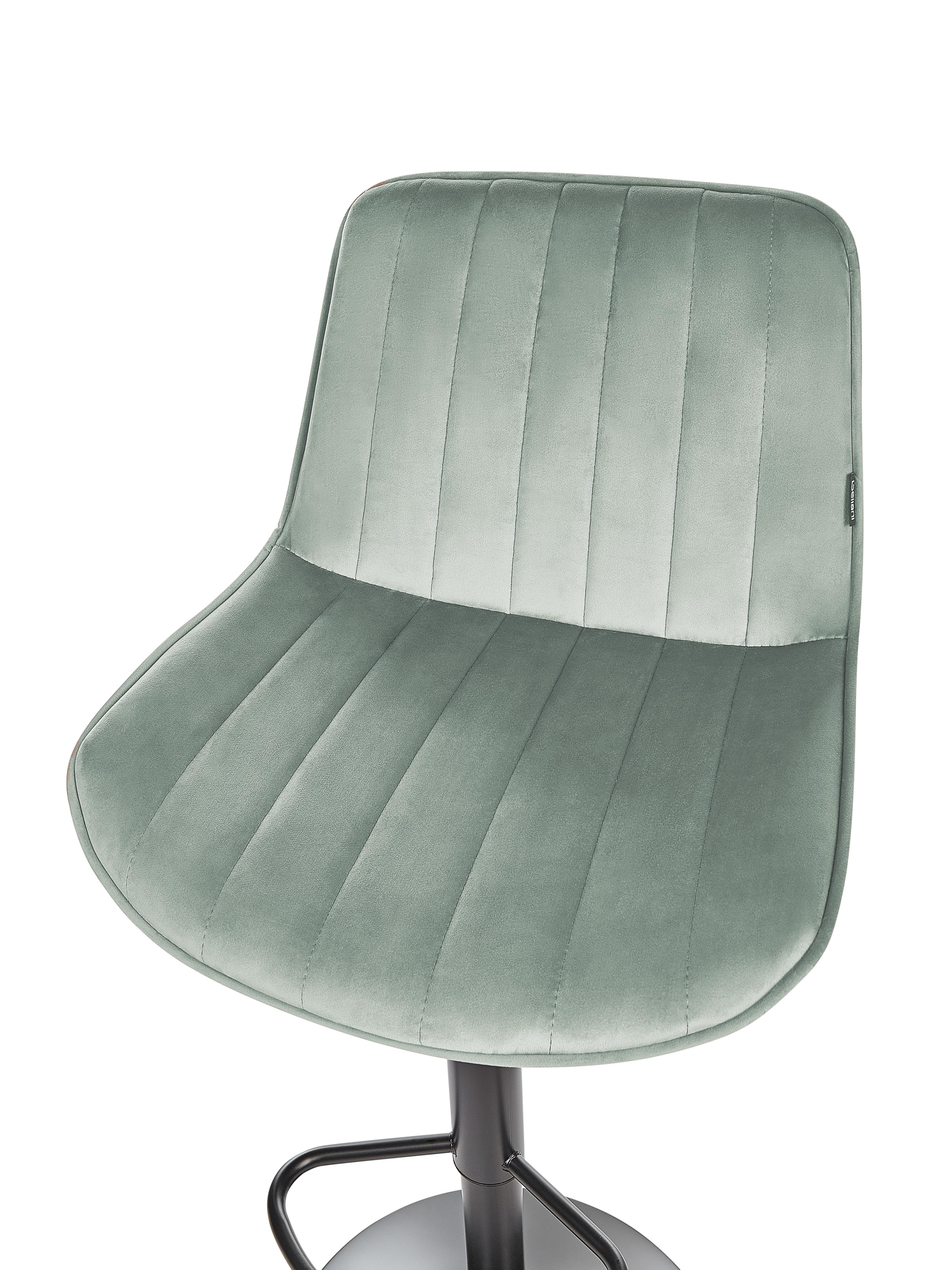 Set van 2 barstoelen DUBROVNIK Fluweel draaibaar Mintgroen