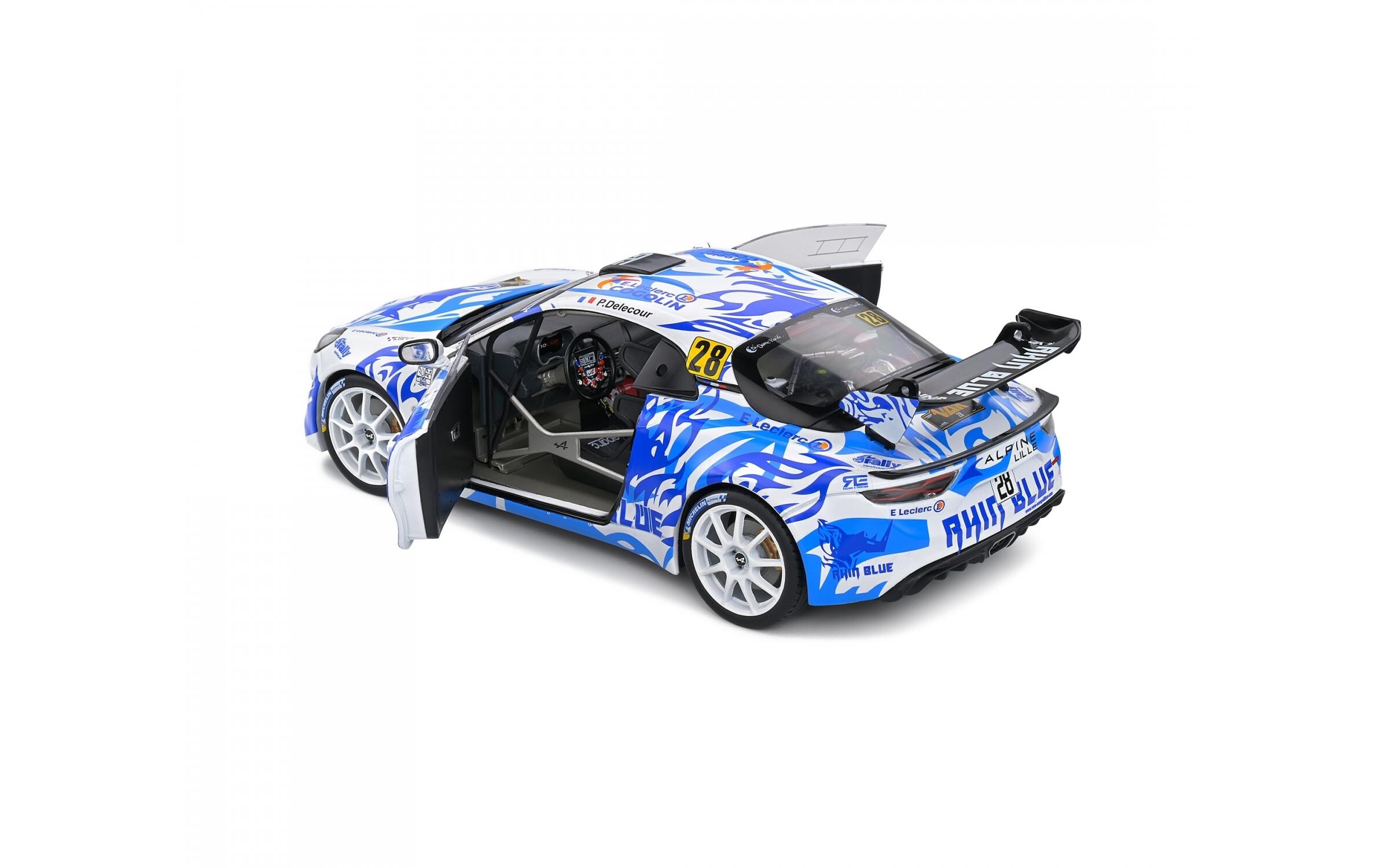 Rennwagen Alpine A110 Rallye #28, 1:18Detailgetreues Modellauto für Sammler im Massstab 1:18