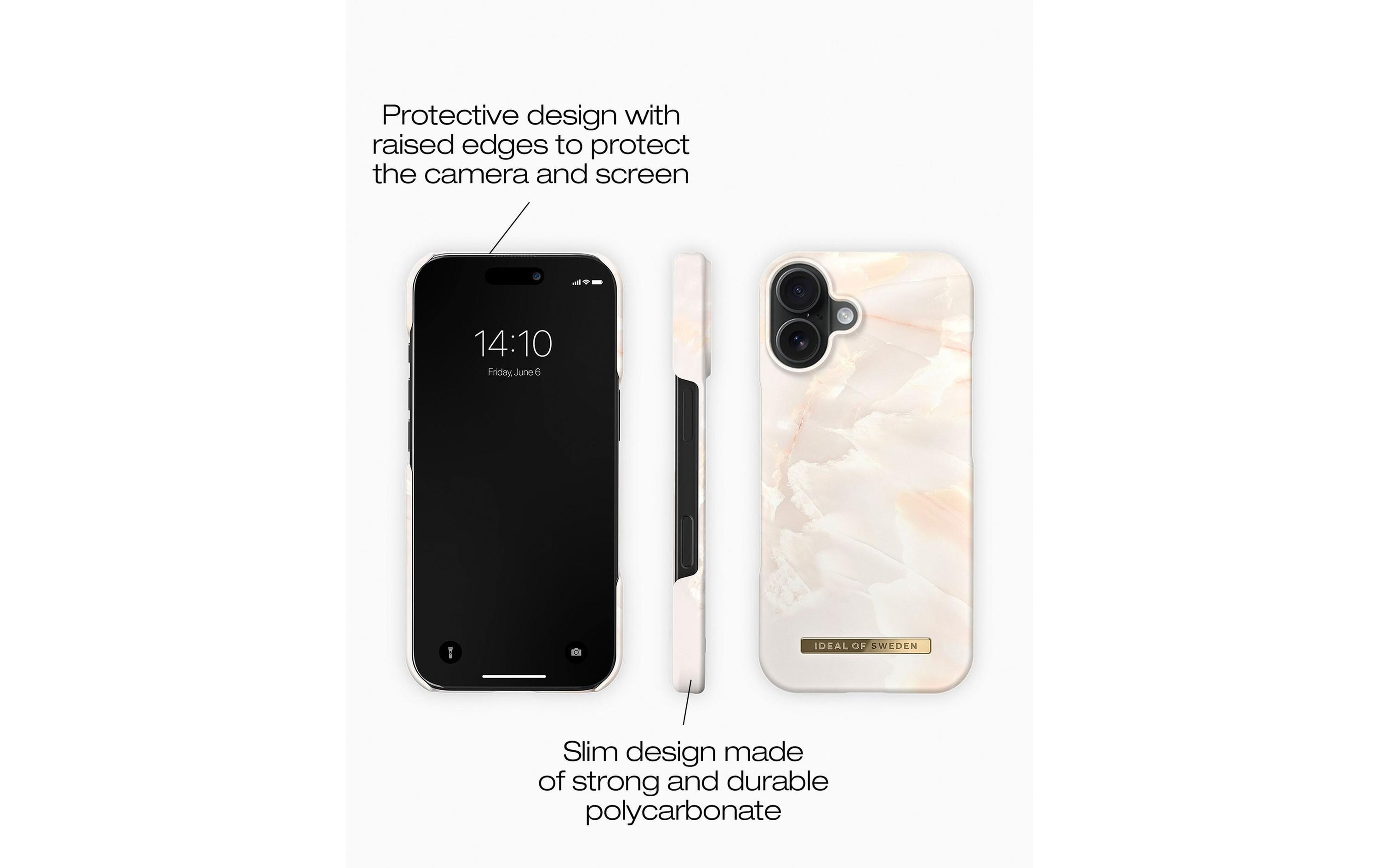 Back Cover iPhone 16 Pearl MarbleBackcover für das Apple iPhone 16