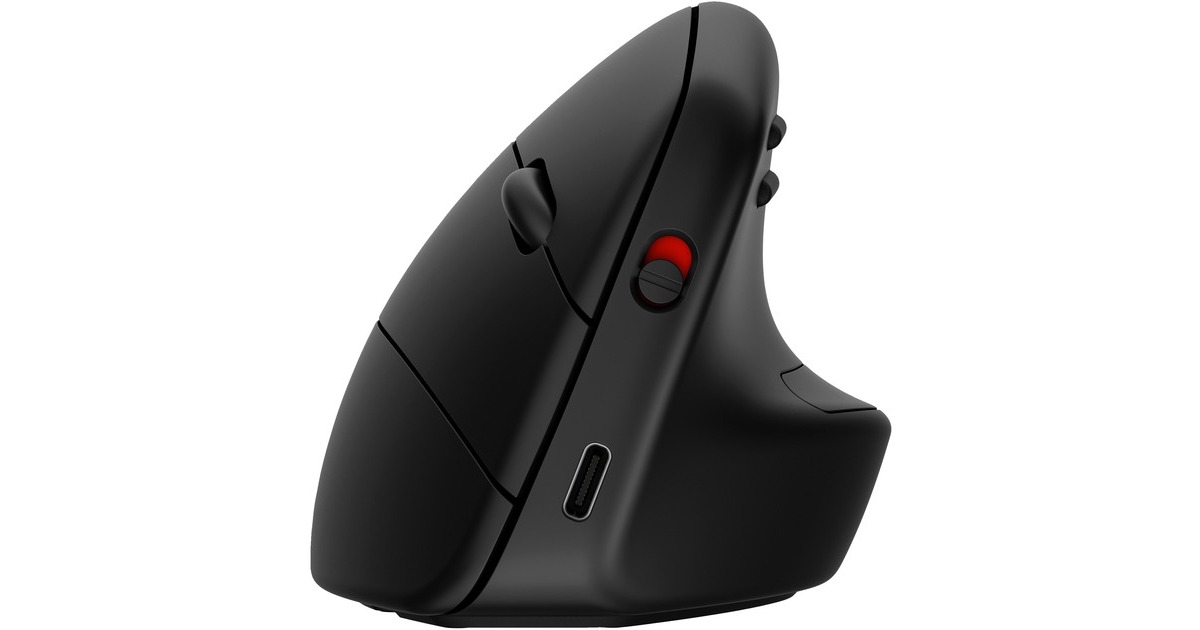 HP920 Ergonomische Draadloze Muis  (Zwart, 1200 - 4000 Dpi, 2,4 GHz / Bluetooth 5.3)