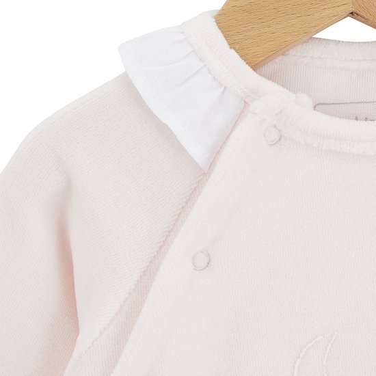 Pyjama velours Lapin Câlin   Rose pois        de               P'tit bisou