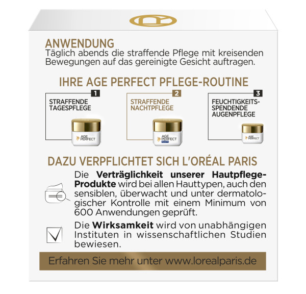 L'OREAL PARIS Age Perfect Pro-Kollagen Experte<br>50 ml, Creme, straffend Nachtcreme