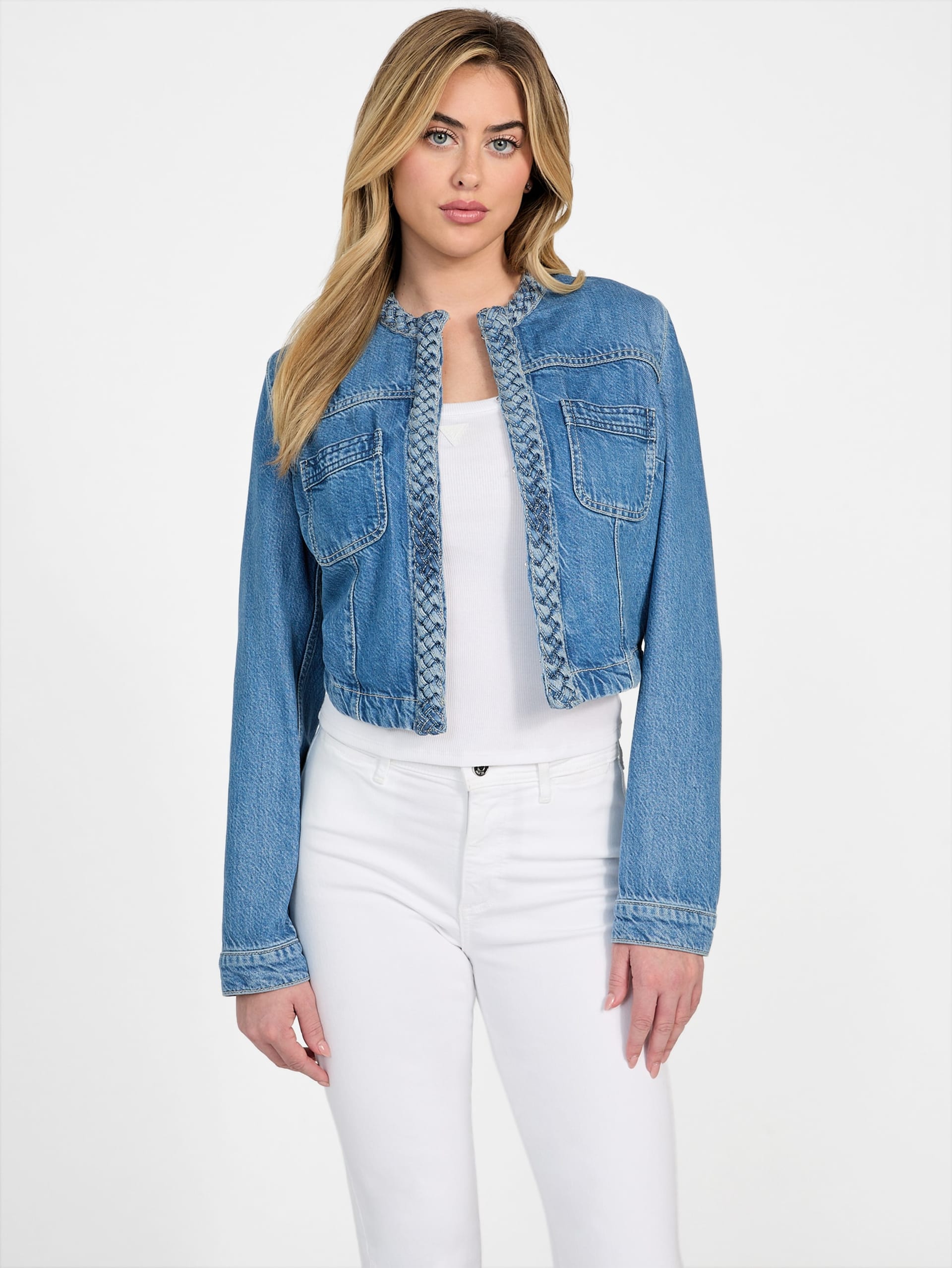 Jaqueta jeans trançada Juliana Eco Featherweight