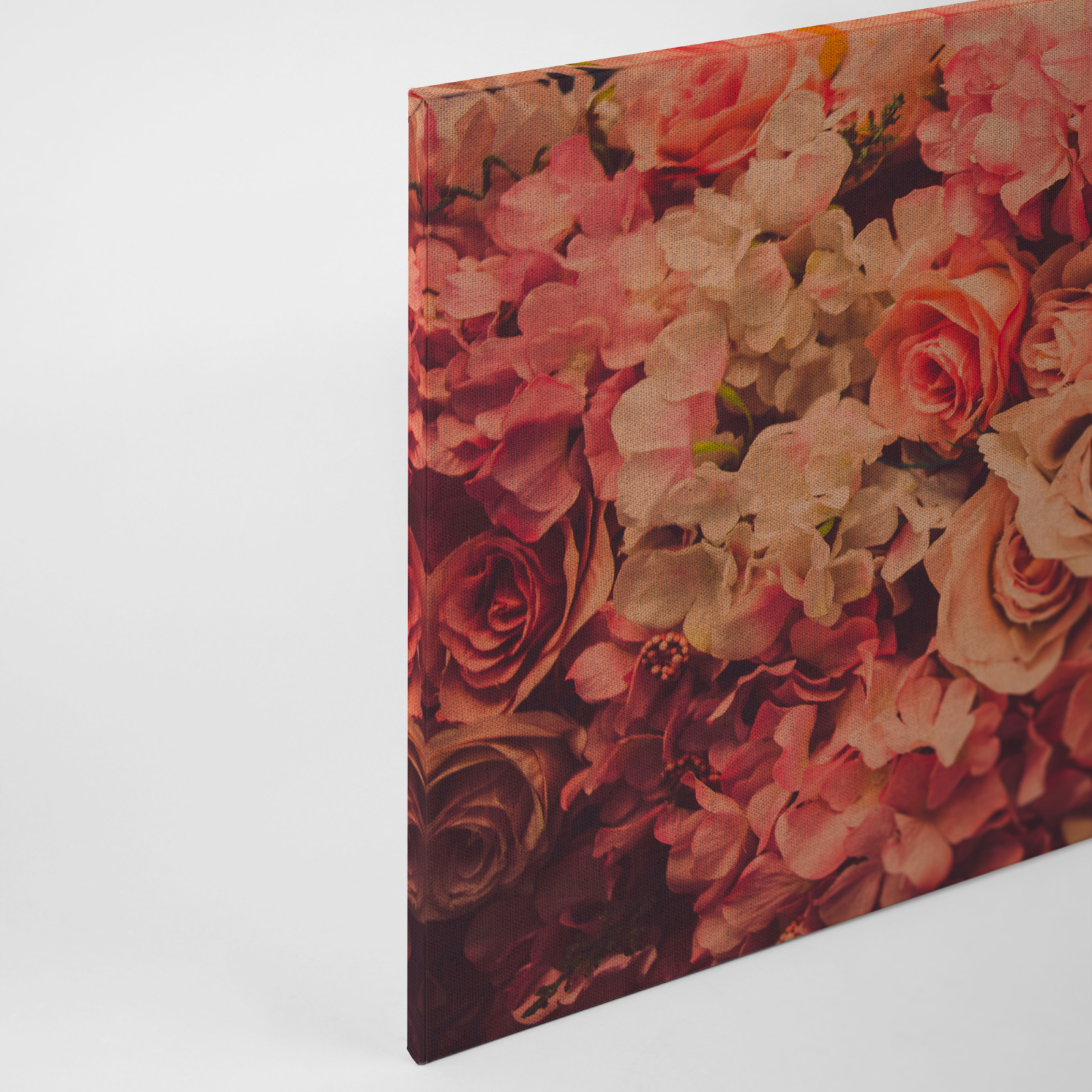 Leinwandbild BLUMEN BOUQET - rot-orange - 90x60 cm