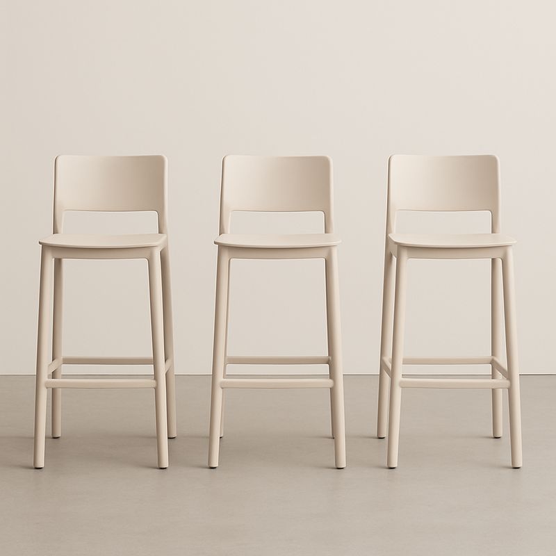 Barhocker Set Beige Polypropylen 3er-Pack