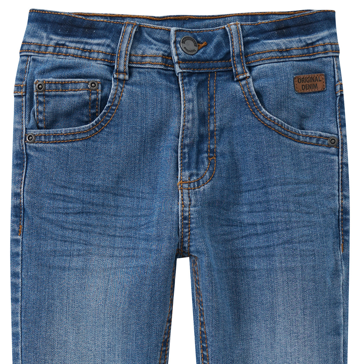 Topolino Jungen Slim-Jeans mit Used-Waschung blau