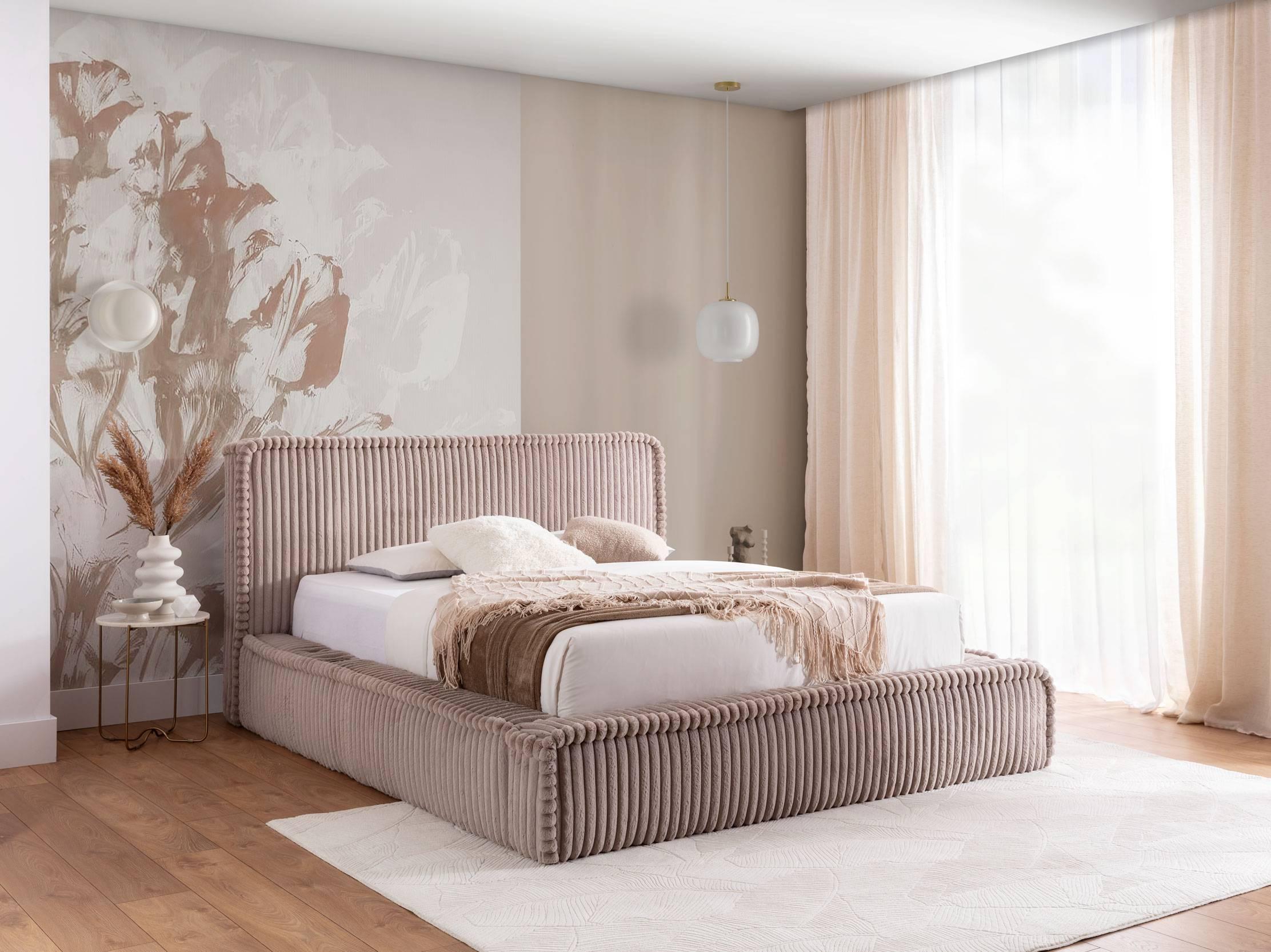 by fonQ Ruffle Bedframe - 180 x 200 cm - Taupe