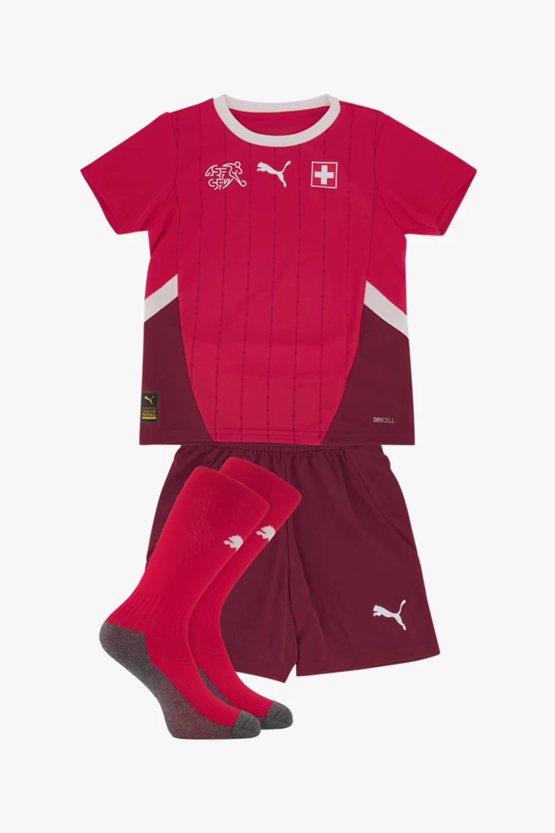 Puma Schweiz Home Replica Mini Kinder Fussballset EM 2024