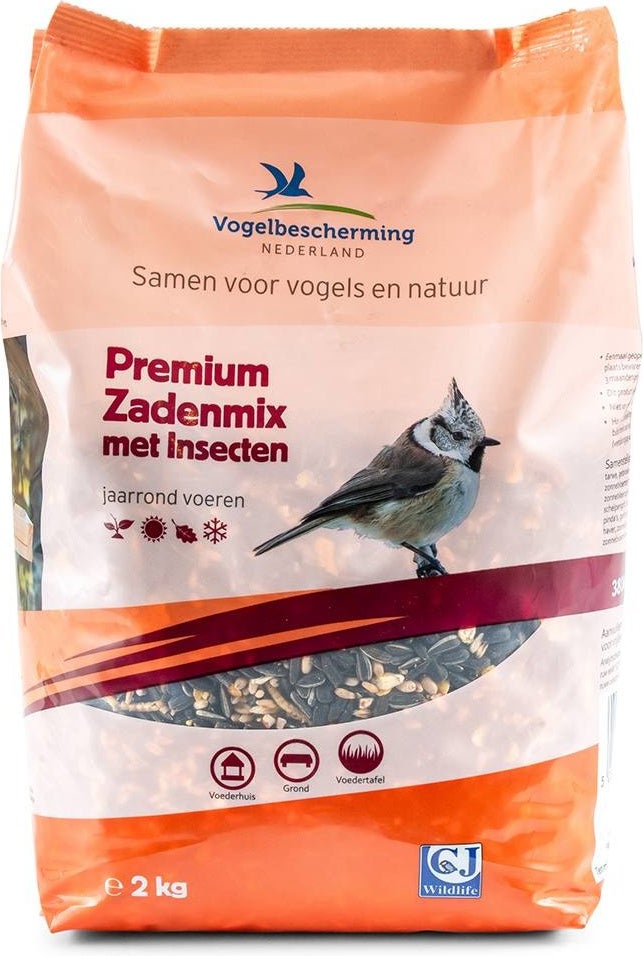 Vogelbescherming Nederland strooivoer zaden met insecten 2 kg