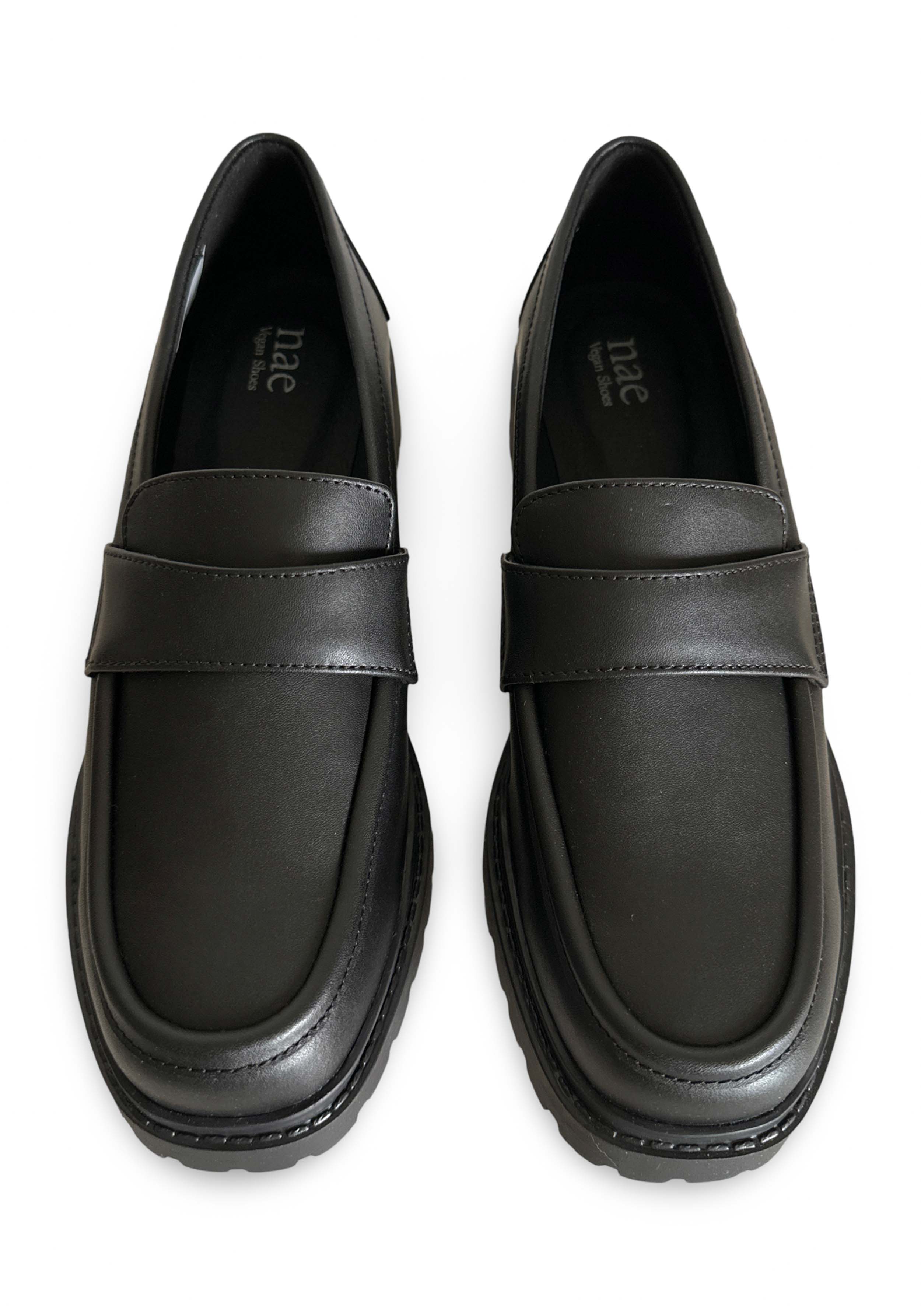 NAE Vegan Shoes Moccasin Alessia Black - vegan