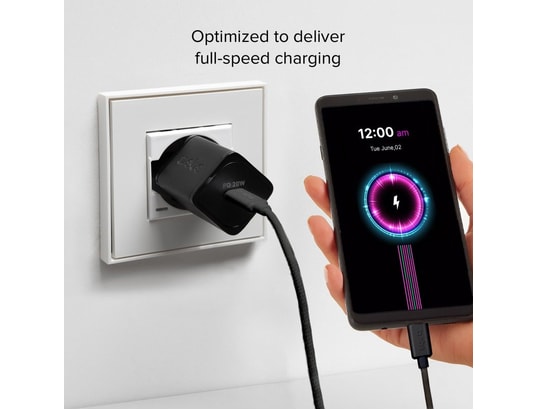SBS - Câble USB tressé USB C - USB C PD 60W 1m50, noir