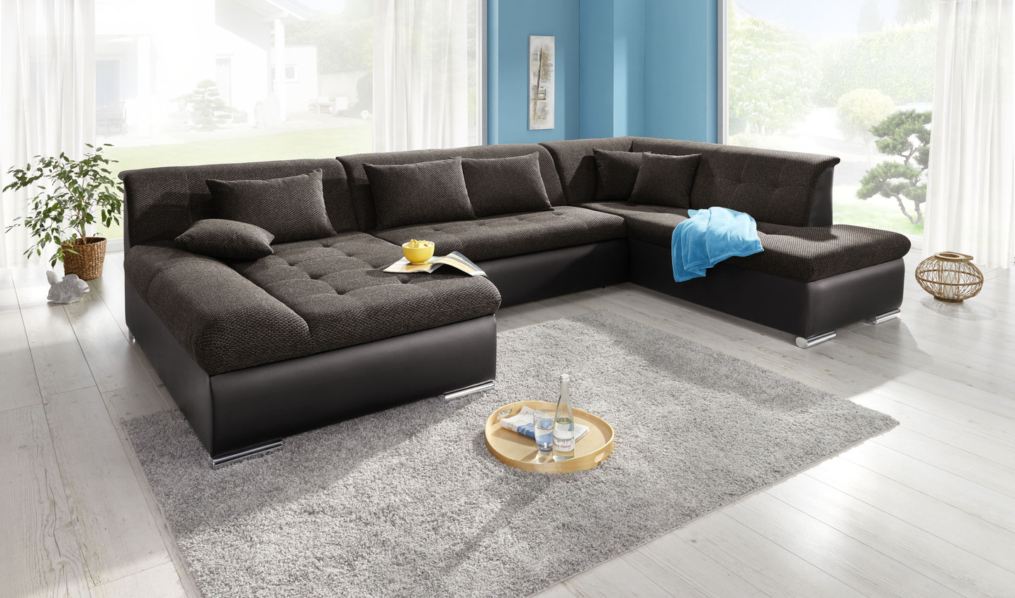 Wohnlandschaft mit Bettfunktion