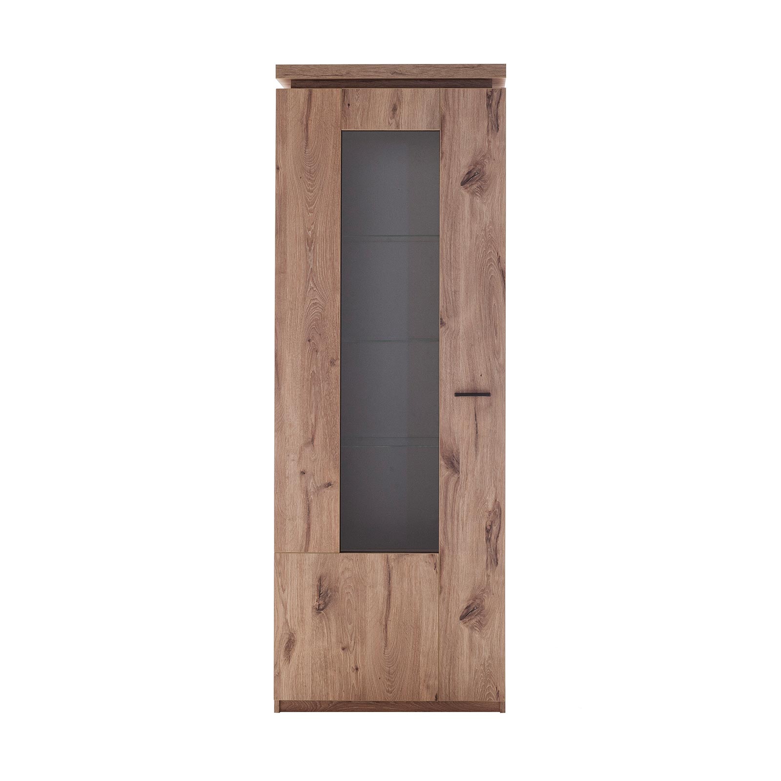 Standvitrine - Viking Oak - LED-Beleuchtung - 198 cm
